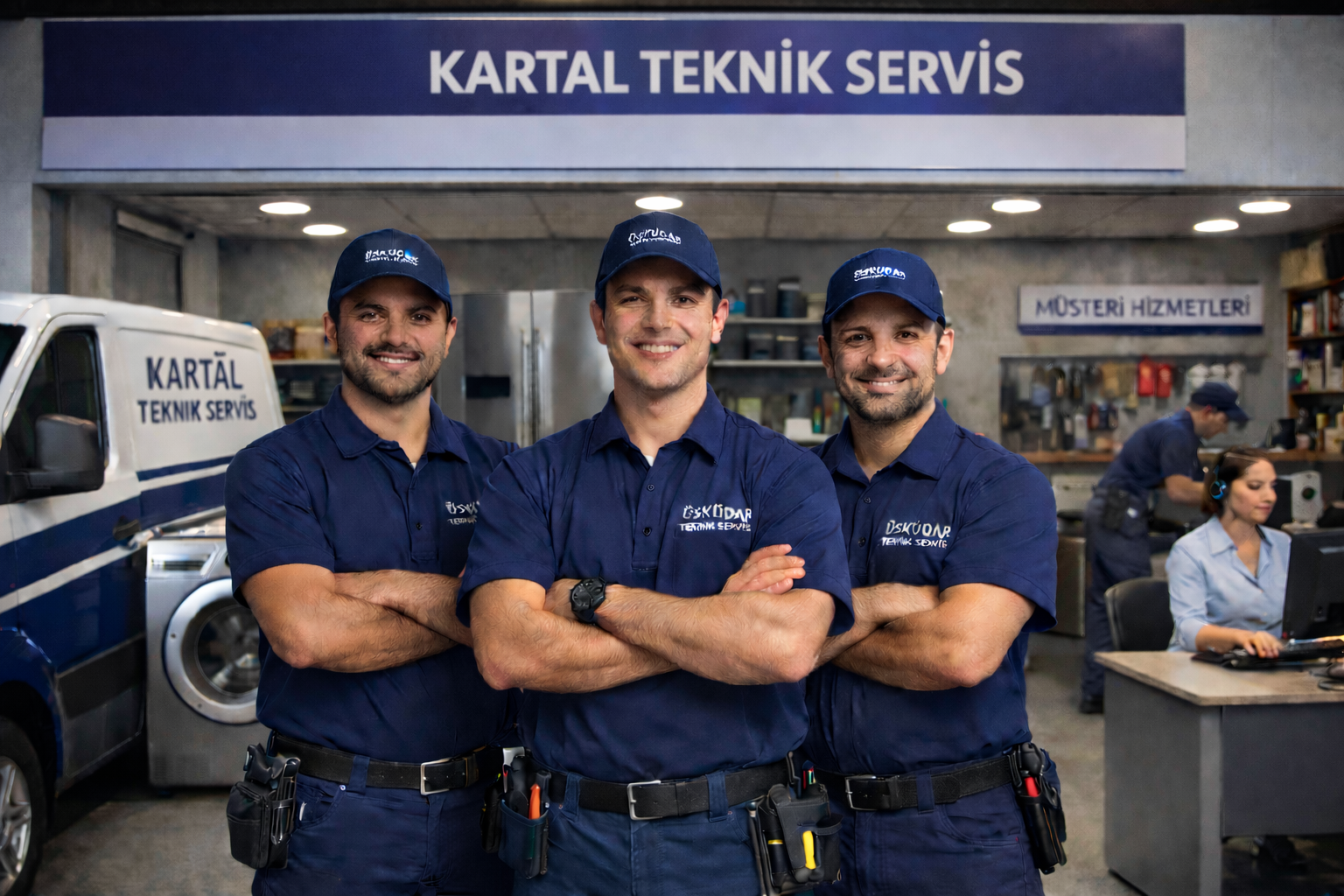 Kartal Bosch Servisi teknik ekibi beyaz eşya tamiri yaparken