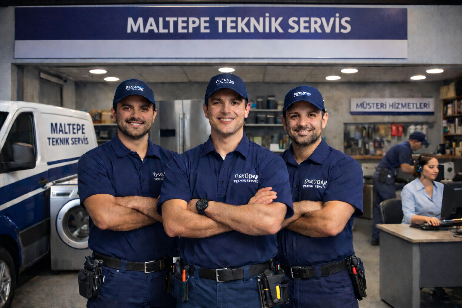 Maltepe Bosch Servisi teknik ekibi beyaz eşya tamiri yaparken